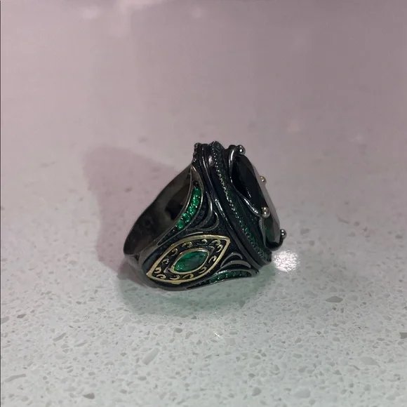 Mens emerald ring - Picture 3 of 6